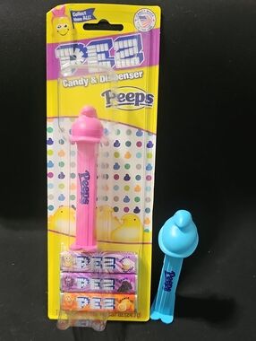Pez Peeps Kids Candy Dispenser - Pink & Blue PEZ-Style Dispensers